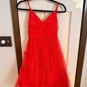 MARBLE Fiery Red Dress